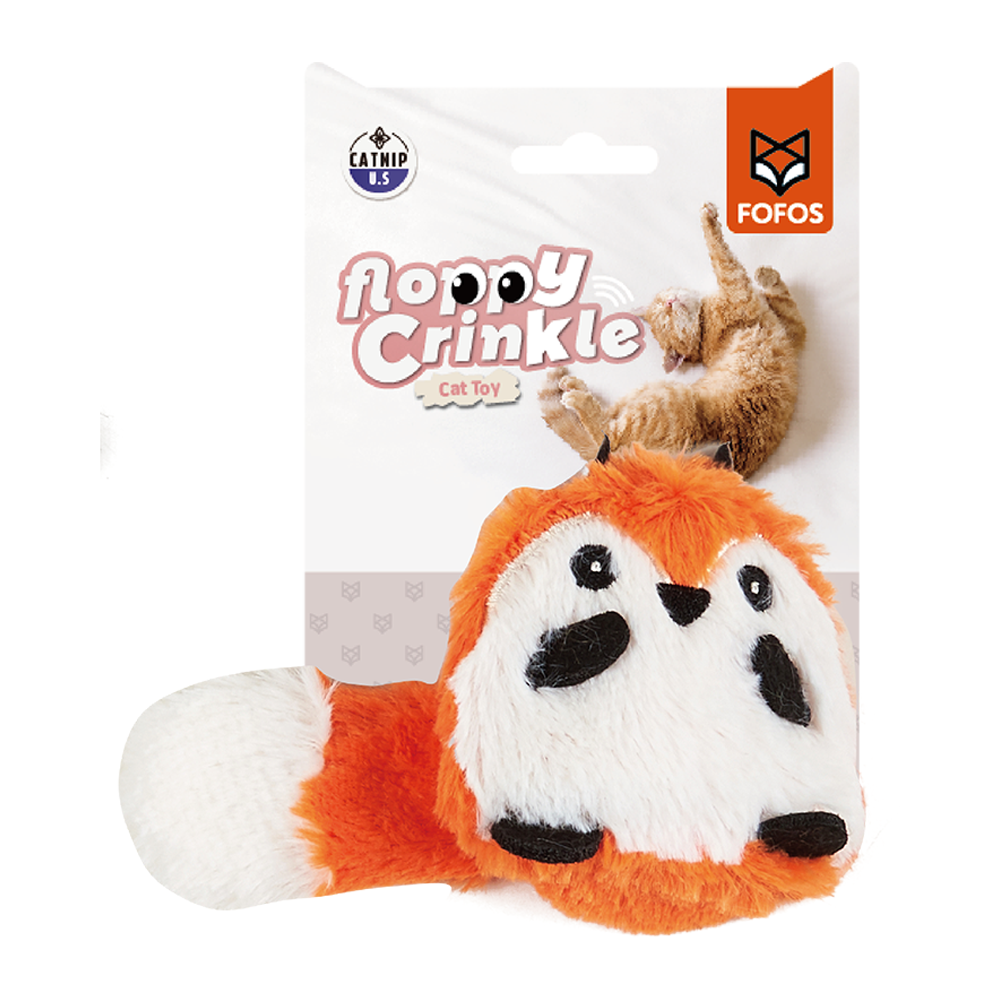 Fox Floppy Crinkle Cat Toy