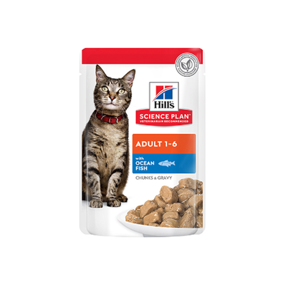 Adult Wet Cat Food Ocean Fish Pouches (12x85g)