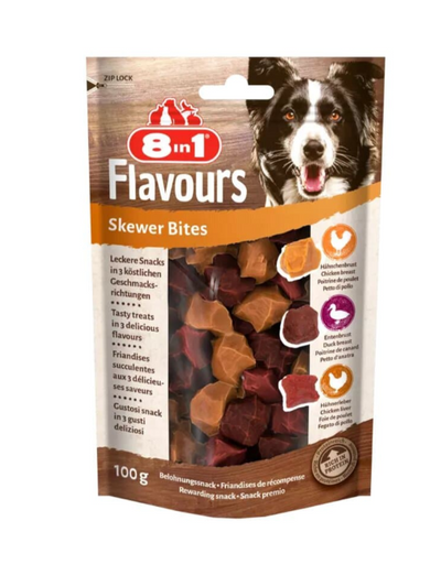 8in1 Flavours Skewers Bites 100g EXPIRY 27/08/2024